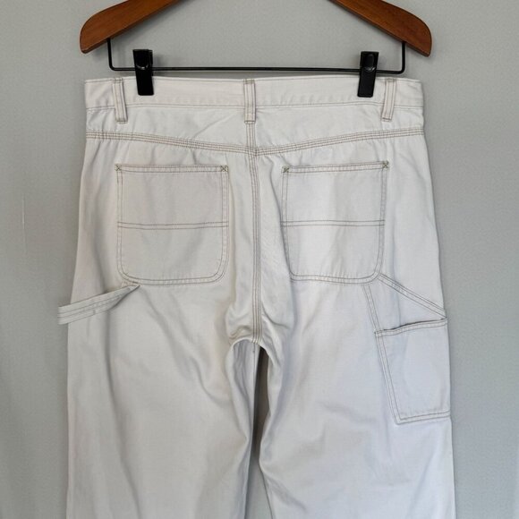 90s Vintage Gap 100% Cotton Bone Carpenter Mid Rise Straight Leg Jeans Size 10 - Picture 8 of 15